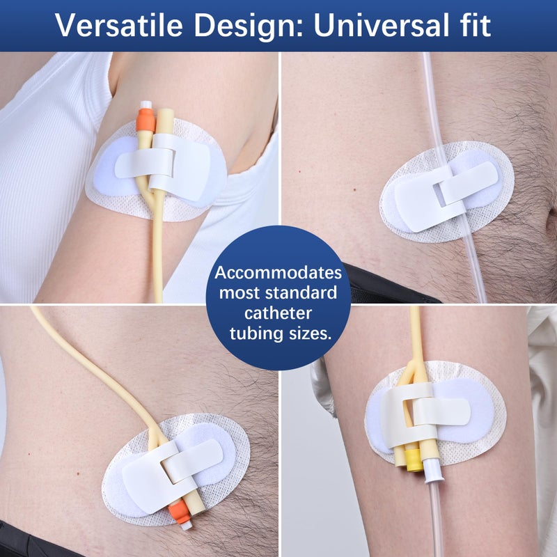 BeHerk Foley Catheter Stabilization Device, Self Adhesive Catheter Tube Urinary Leg Bag Holder Sticker, Catheter Supplies for PEG/G/Feeding Tube Holder Accessories, Pack of 10 - Image 3
