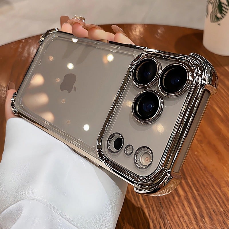 غطاء واقي بAcrylic لـ iPhone 15 / 15 Plus / 15 Pro / 15 Pro Max مع حماية من السقوط وتغطية كاملة مع مقاوم للصدمات مع قبضة مضادة للانزلاق مع مقاوم للخدش باللون Titanium Original Col. - Image 1