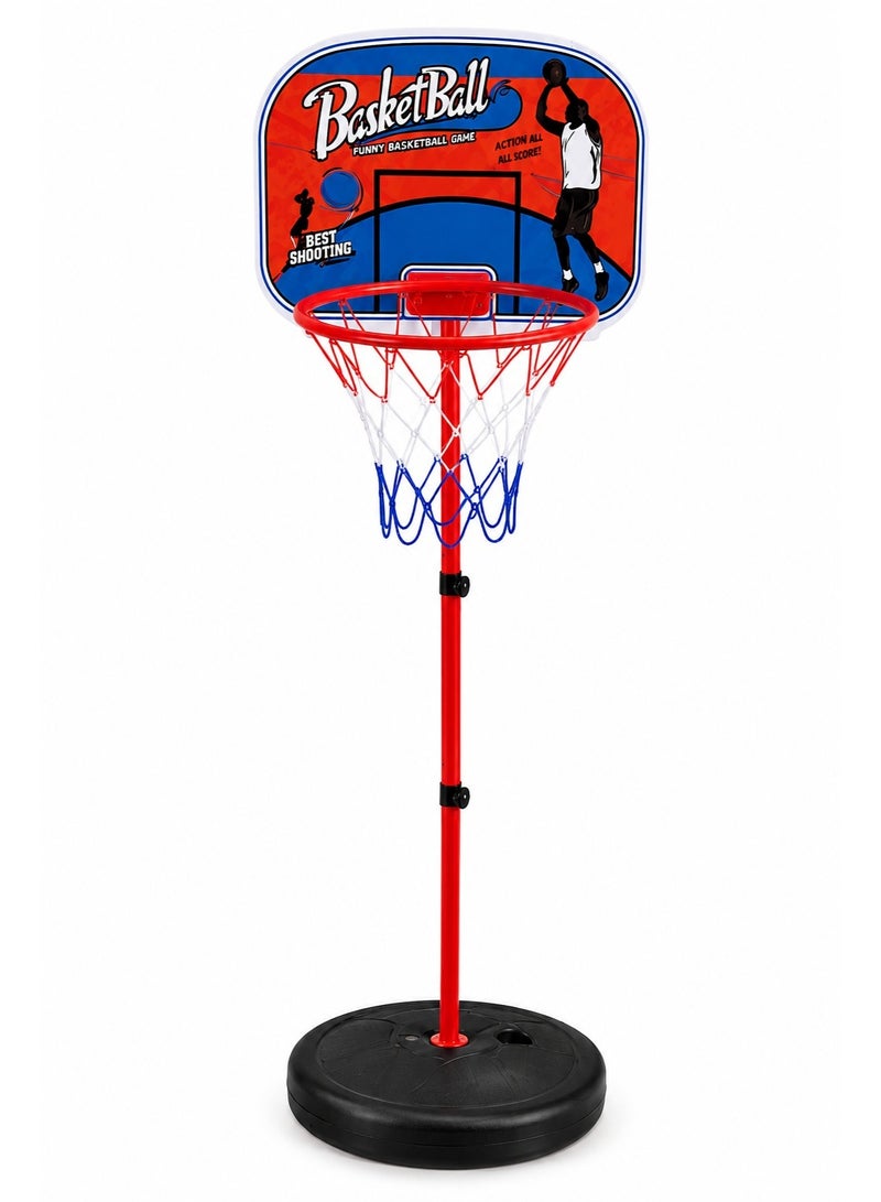 Toy Land Kids Basketball Hoop Set – Adjustable Indoor & Outdoor Basketball Stand with Ball and Pump for Boys & Girls - Image 3