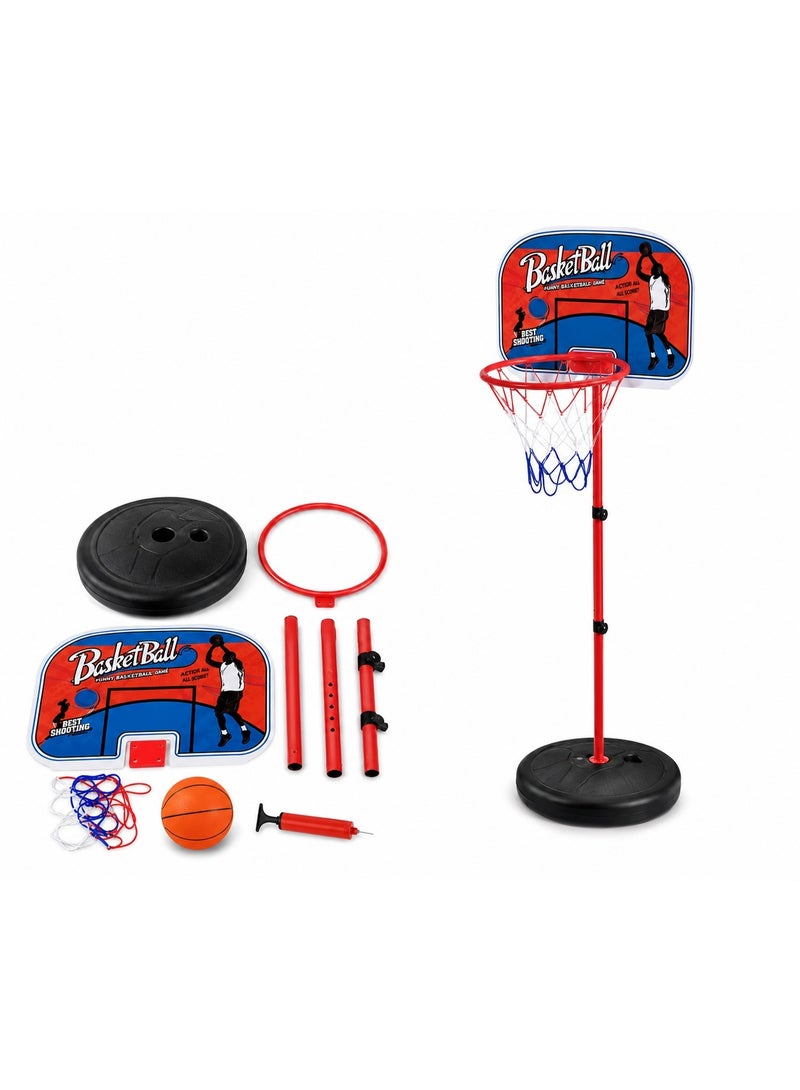 Toy Land Kids Basketball Hoop Set – Adjustable Indoor & Outdoor Basketball Stand with Ball and Pump for Boys & Girls - Image 2