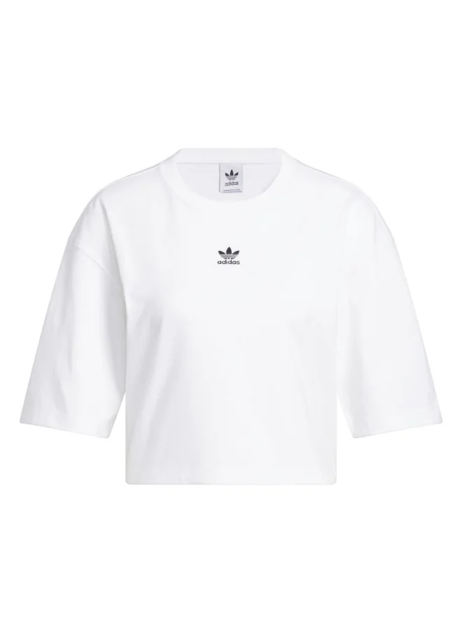 Adidas adidas ESS CROP TEE White Originals Women T-SHIRTS
