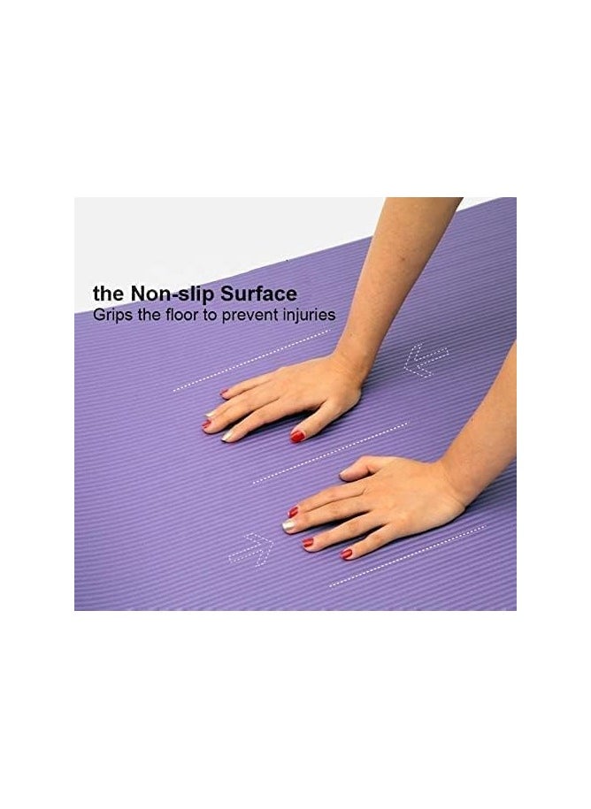 QSHOP - Ultimate Premium Non-Slip 10mm Yoga Mat with Attachment Pouch Perfect for High Intensity Interval Training, Pilates, Yoga and Many Other Home Workouts from QShop®️ - Image 1