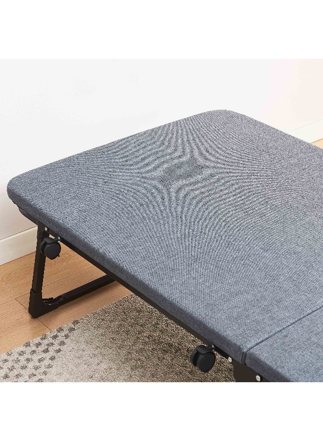 Home Box سرير ضيوف معدني قابل للطي مع مرتبة - رمادي - Image 5