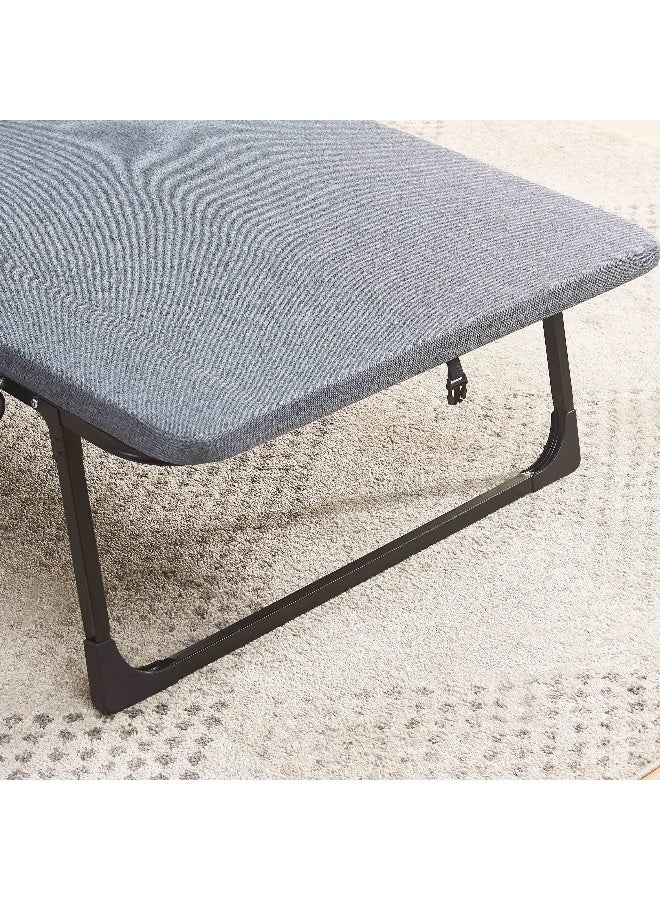 Home Box سرير ضيوف معدني قابل للطي مع مرتبة - رمادي - Image 4