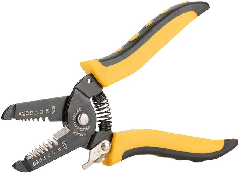 DOTCOM 8-Inch Self-Adjusting Automatic Cable Cutter Crimper, 5 in 1 Multipurpose Tool Wire Stripping Cutting Pliers, 10-24 AWG (0.2~6.0mm²) (Yellow) (WT-20) - Image 5
