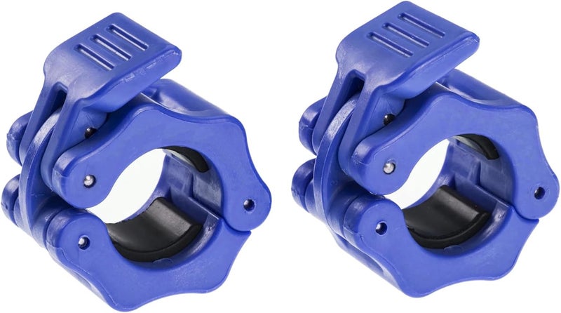 GW Tech Barbell Clamps 1 inch, Exercise Collars 1"(25mm) Quick Release Pair of Locking Collar Clips for Workout Weightlifting Fitness Training (Blue) - Image 1