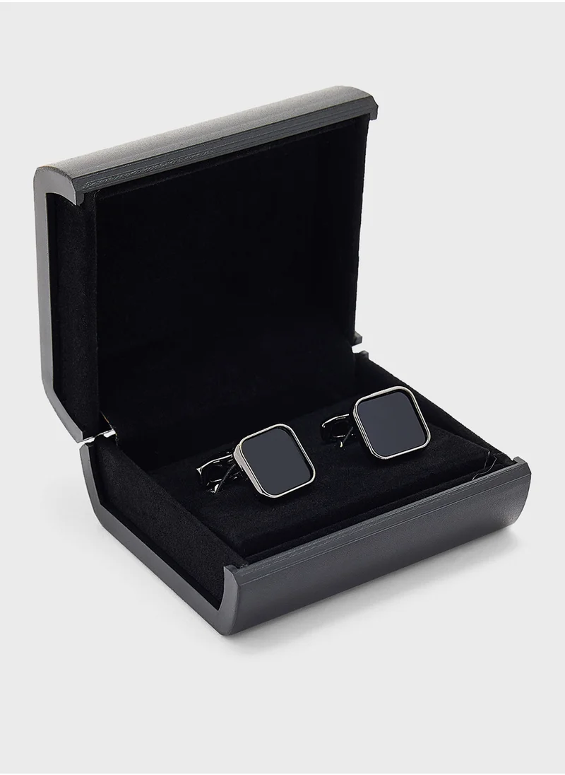 روبرت وود Classic Tuxedo Square Cufflinks