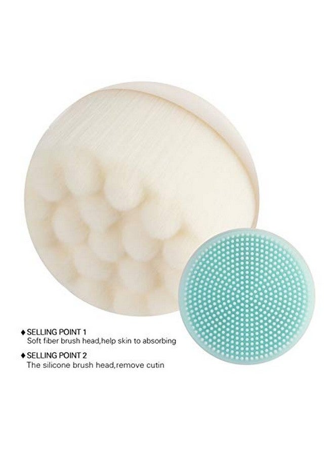Mockery Manual Facial Cleansing Exfoliating Brush with Ultra Fine Soft Bristles Pore Deep Cleansing, Exfoliation, Makeup, Acne, Dead Skin, Silicone Double Side Face Scrub Brush for Massaging (Pink) - Image 3