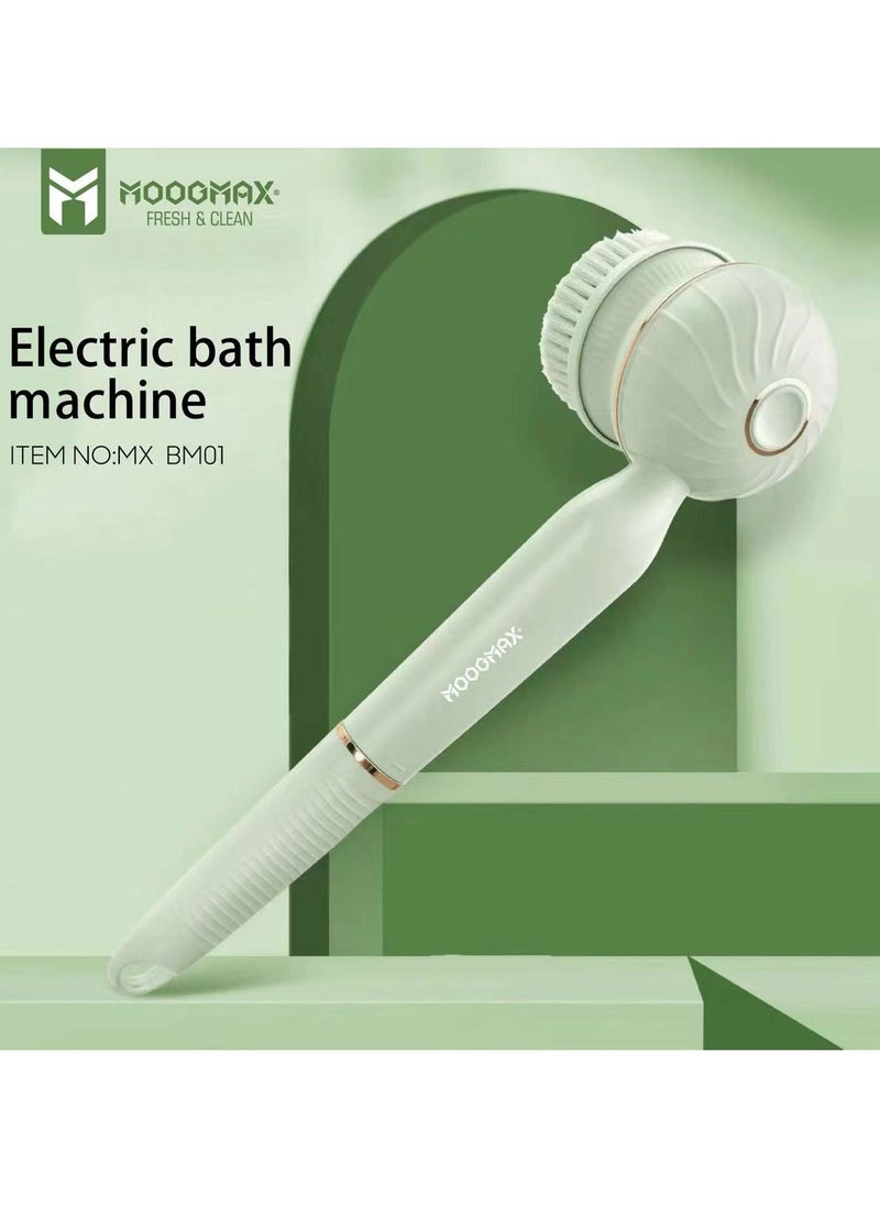 Electric Body Washing & cleaning brush for Back Scrubber in Shower with Five Multi-Use Heads for All Over Body Cleaning & three speed modes. Light Green - pzsku/Z5F986760540DE7D8B4F5Z/45/_/1723820104/50a1e634-9d4f-4cf5-b60d-11840ea76a0d