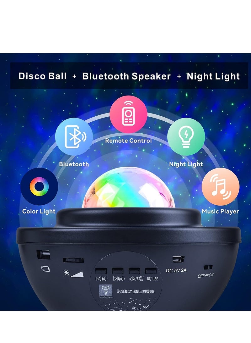 LED Star Light Projector,Baytion Starry Night Lights & Rotating Ocean Wave Music Projection Lamp with Remote Control Bluetooth Speaker for Kids Room Bedroom,Living Room Decoration - Image 4