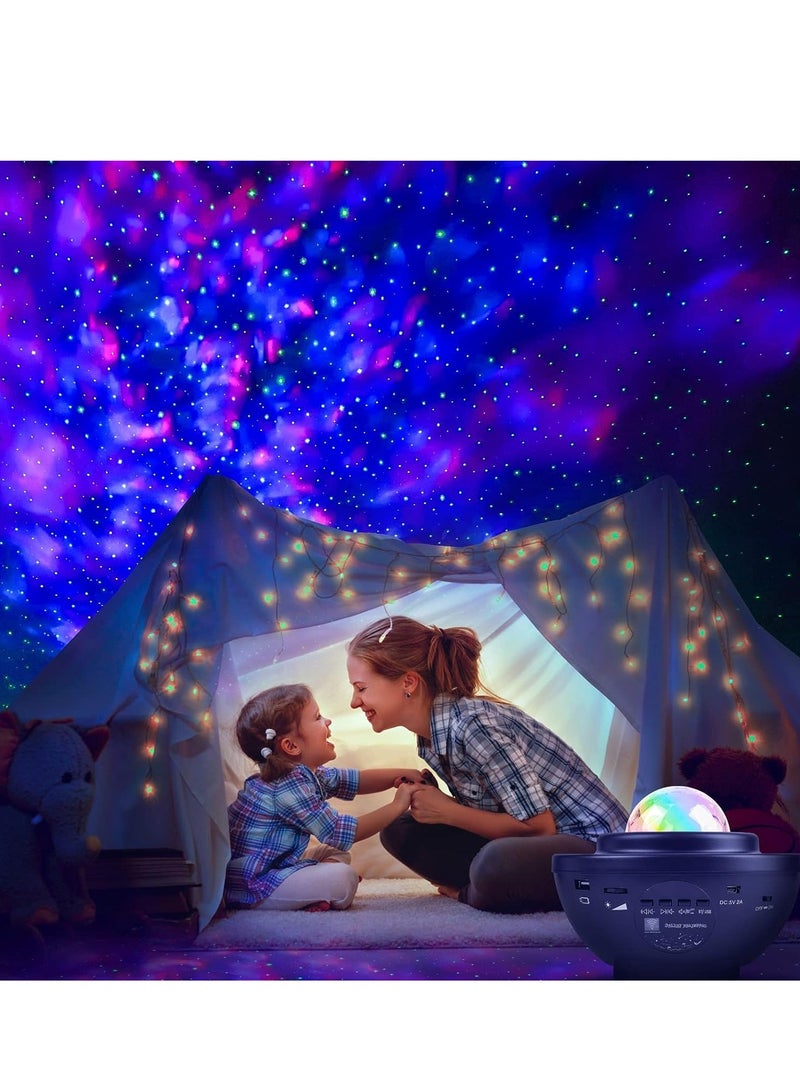 LED Star Light Projector,Baytion Starry Night Lights & Rotating Ocean Wave Music Projection Lamp with Remote Control Bluetooth Speaker for Kids Room Bedroom,Living Room Decoration - Image 2