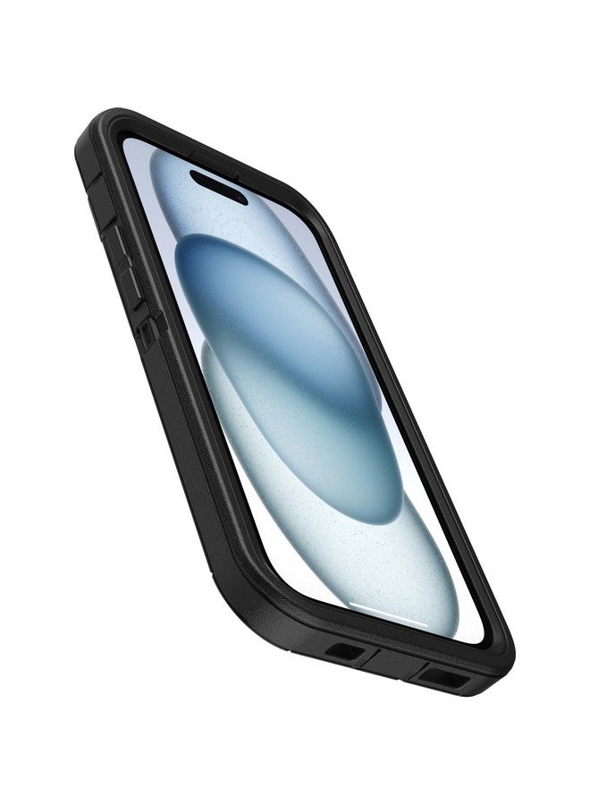 أوتربوكس جراب OtterBox Defender Series لأجهزة iPhone 15 وiPhone 14 وiPhone 13 - أسود، بدون شاشة، قوي ومتين، مع حماية للمنافذ، يتضمن حاملًا بمشبك الحافظة (يُشحن في كيس بلاستيكي) - Image 2