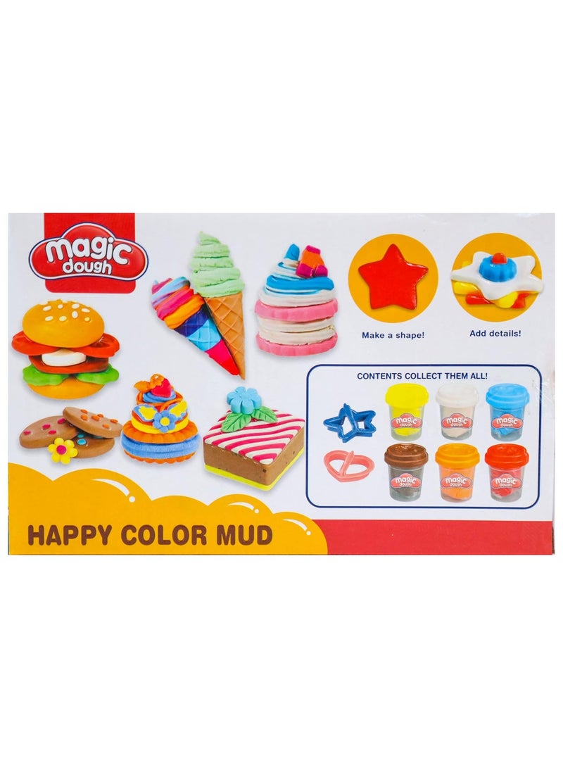 magic dough Magic dough 6 color Soft & Ultra Light - clay with 8 pcs Tools for Child Kids play again and again - Best Gift for Boys & Girls Age 3-12 Year Old - Image 4