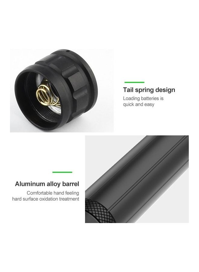 7-level Brightness Adjustment Short Style Micro USB Charging Waterproof P90 + COB LED Flashlight - Image 4