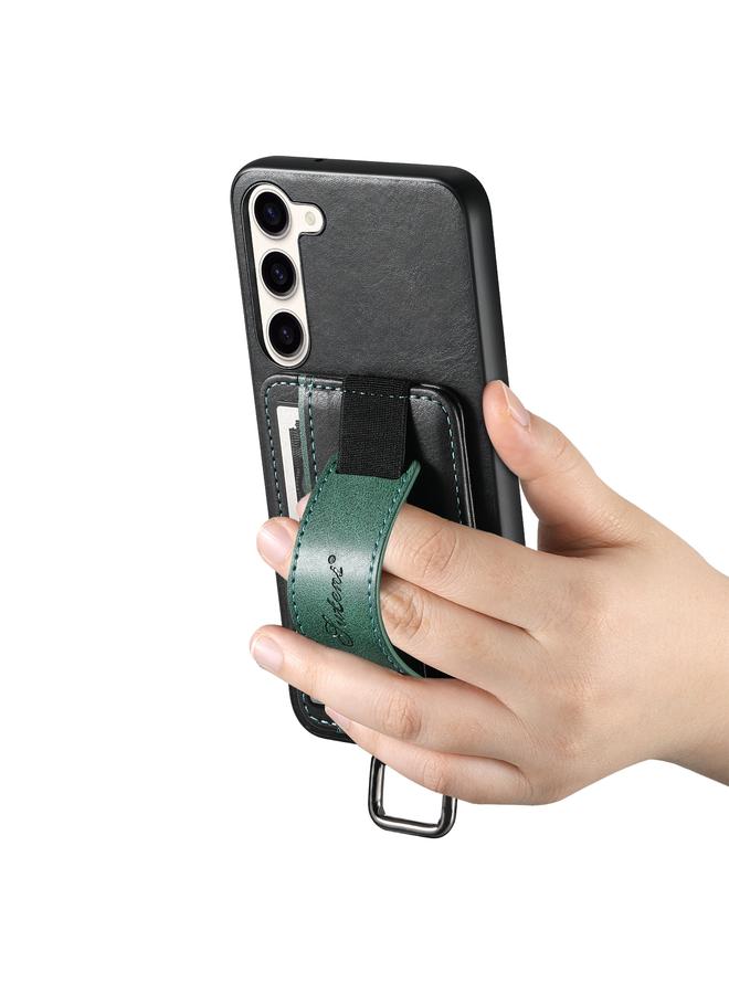 Suteni Case For Samsung Galaxy S24+ 5G H13 Card Wallet Wrist Strap Holder PU Phone Case - Image 4