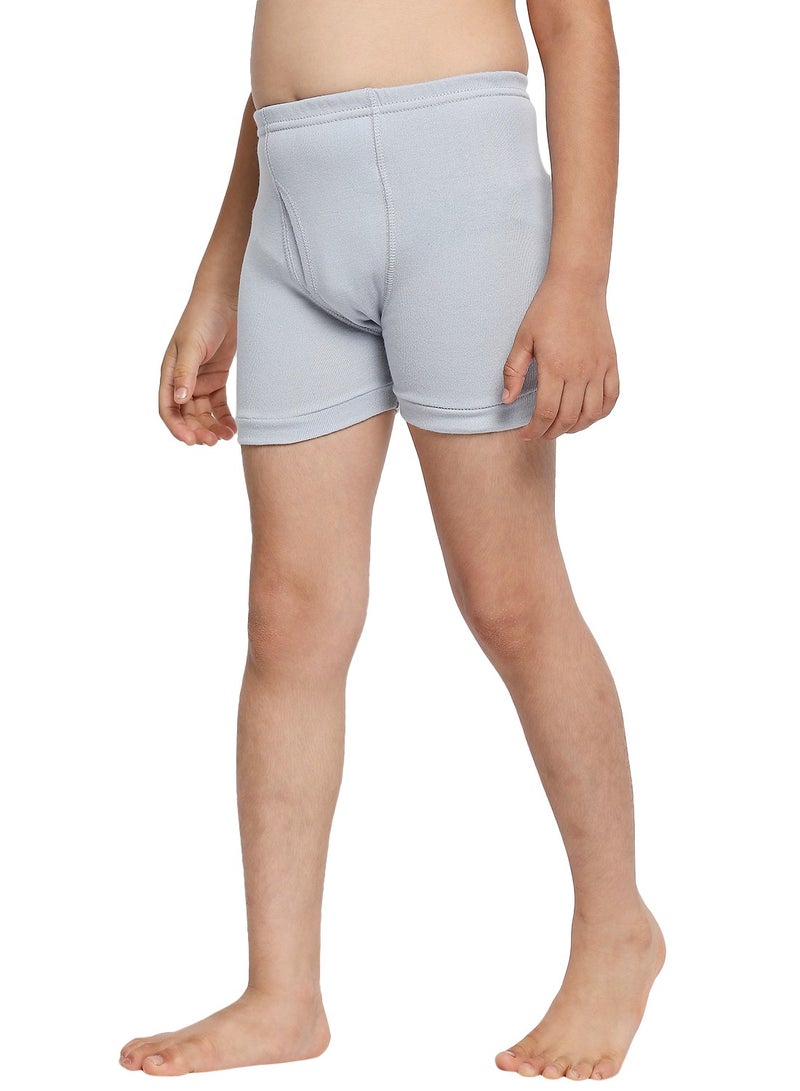 BYC BOY'S COTTON BOXER SHORT BRIEF (PACK OF 3) - LIGHT GREY - Image 4