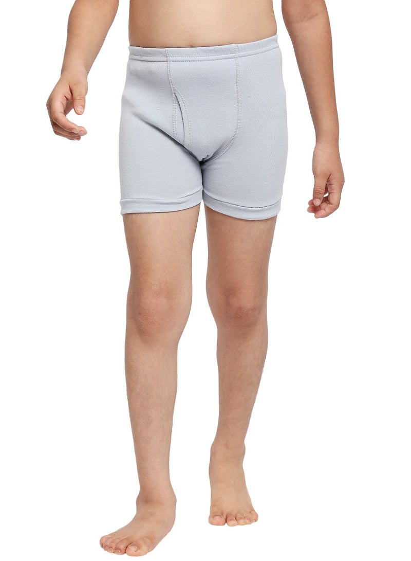 BYC BOY'S COTTON BOXER SHORT BRIEF (PACK OF 3) - LIGHT GREY - Image 3