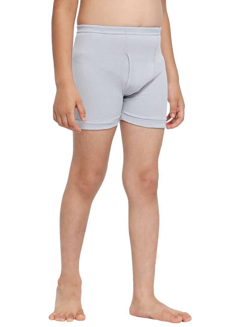 BYC BOY'S COTTON BOXER SHORT BRIEF (PACK OF 3) - LIGHT GREY - Image 5