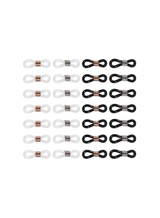 PROMASS 100pcs Eyeglass Chain Ends Adjustable Rubber Ends Connectors for Eye Glasses Holder Necklace Chain  - Image 1
