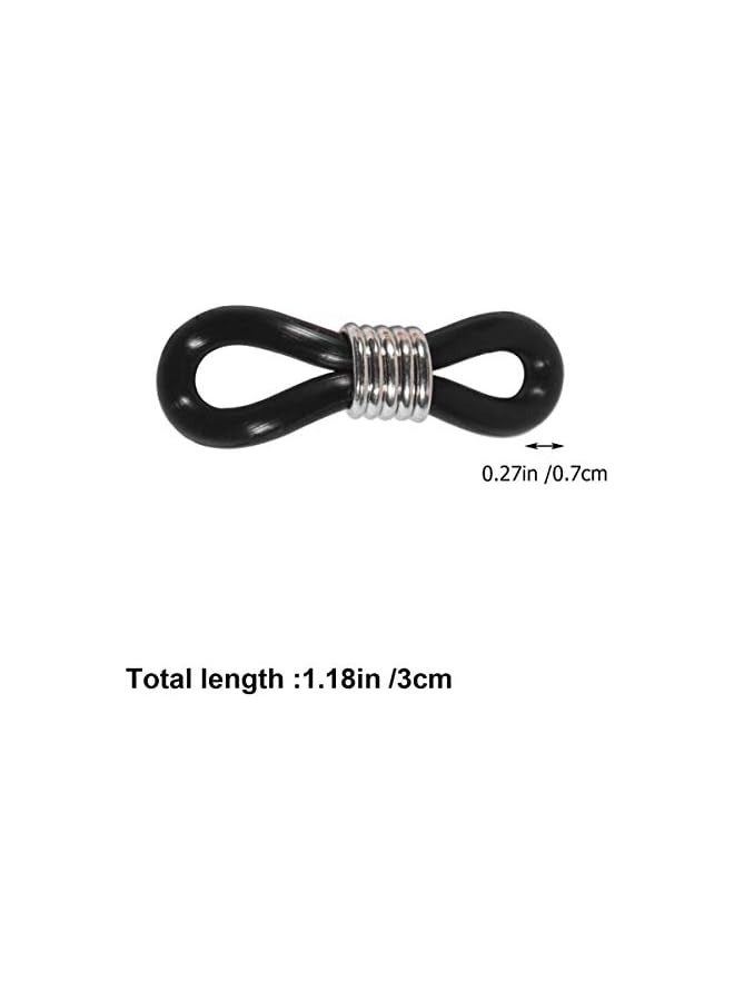 PROMASS 100pcs Eyeglass Chain Ends Adjustable Rubber Ends Connectors for Eye Glasses Holder Necklace Chain  - Image 5