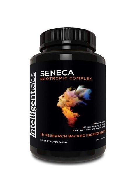 Seneca Nootropic Brain Support Supplement ; Focus Memory & Clarity ; 18 Brain Boosting Ingredients ; B Complex Vitamins Lion’S Mane & Ashwagandha ; Caffeine & Stimulant Free