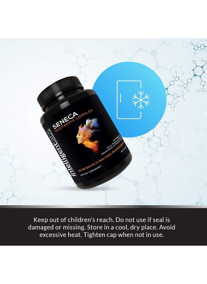 Intelligent Labs - Seneca Nootropic Brain Support Supplement ; Focus Memory & Clarity ; 18 Brain Boosting Ingredients ; B Complex Vitamins Lion’S Mane & Ashwagandha ; Caffeine & Stimulant Free - Image 1