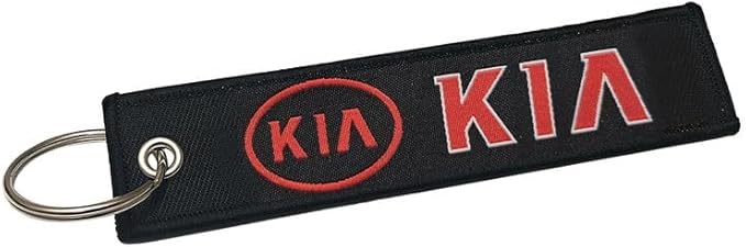KIA High-Quality Premium Fabric Strap Keychain – Durable Car Key Chain with Metal Ring & Hook | Strong Home and Vehicle Key Holder | Stylish Embroidered Strap Design - Image 4