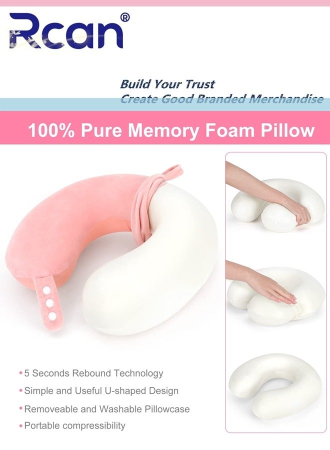 ركان وسادة سفر، وسادة رقبة على شكل حرف U من إسفنج الذاكرة، وسادة طائرة صغيرة محمولة لدعم الرقبة ناعمة وقابلة للتعديل، وسادة راحة ناعمة للطائرات والسيارات والمنازل - Image 3