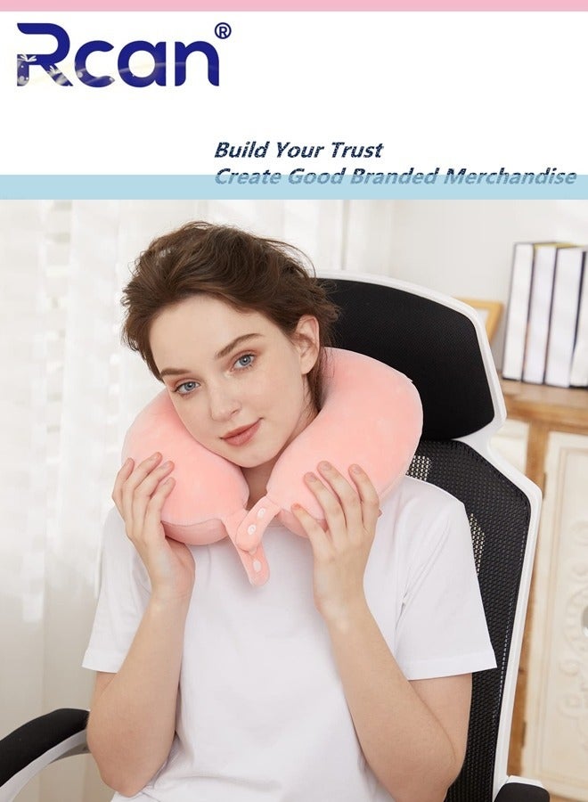 ركان وسادة سفر، وسادة رقبة على شكل حرف U من إسفنج الذاكرة، وسادة طائرة صغيرة محمولة لدعم الرقبة ناعمة وقابلة للتعديل، وسادة راحة ناعمة للطائرات والسيارات والمنازل - Image 5