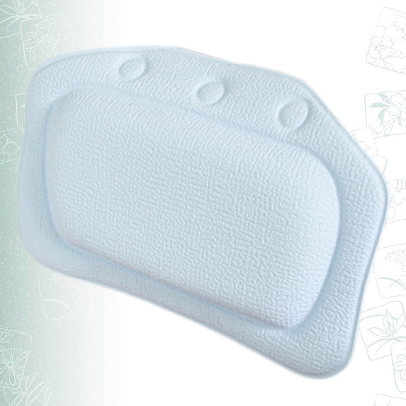 1Pc PVC Sponge Bathtub Cushion with Cup Spa Bath Pillow for Shoulder Neck Support(Sky- ) - Image 5