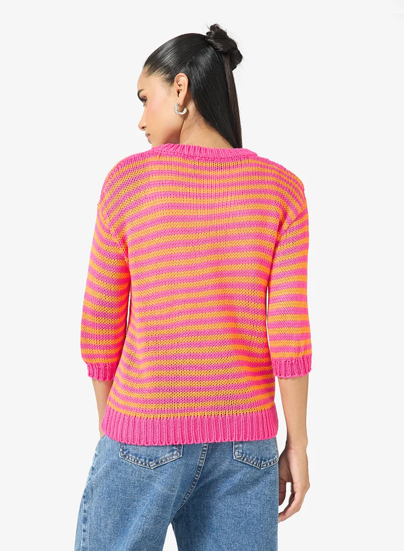 Ginger Multi Stripe Oversize Sweater