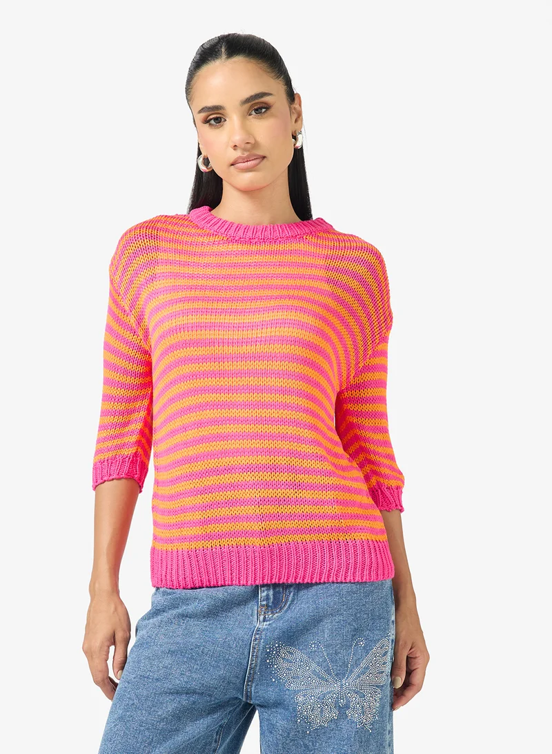 Multi Stripe Oversize Sweater