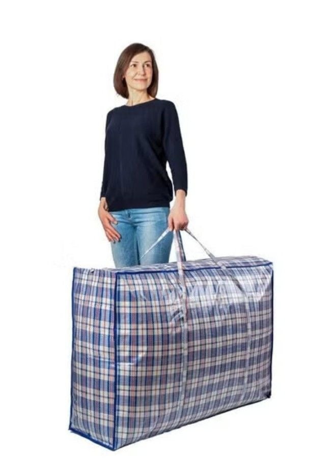 DUNISO Pack of 4 Strong Storage Laundry Bags – Big Moving/Shopping Bags with Zipper & Handles - Reusable Storage Zip Bag, Extra Large Heavy Duty Nylon Organizer Bags for Quilts Blankets Pillows Cloths - Image 4