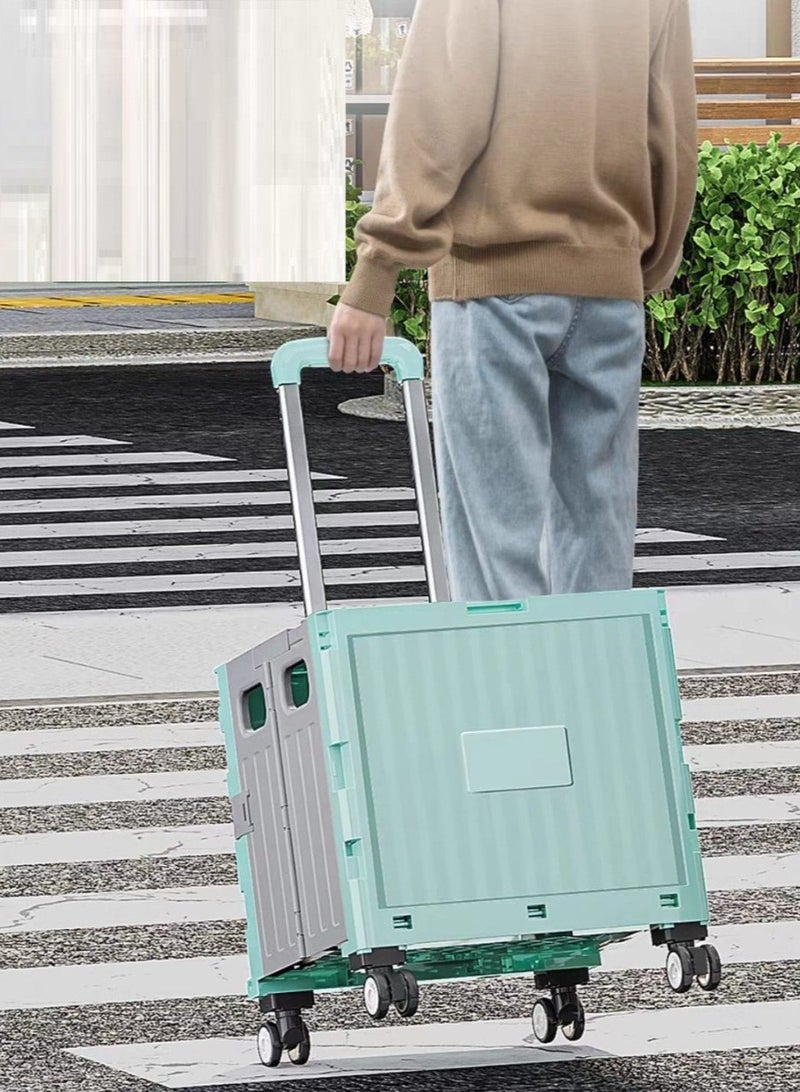 Portable Hand-Pulled op Cart Foldable Vegetable Bung Car Small Pulling Tru Lightweight Convenient Household Trolley - Image 3