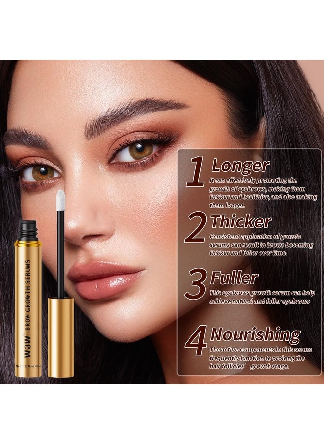 W3W Eyebrow Serum, W3W Eyebrow Growth Serum, Eyebrow Serum for Boost Lash Growth Serum, Advanced Formula for Longer, Fuller, and Thicker Lashes, 3 ML (Golden)  - Image 2