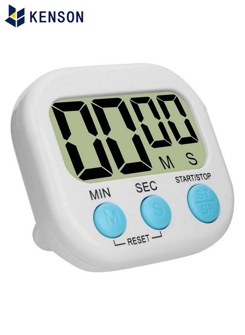 KENSON LCD Digital Kitchen Countdown Magnetic Timer White - Image 2