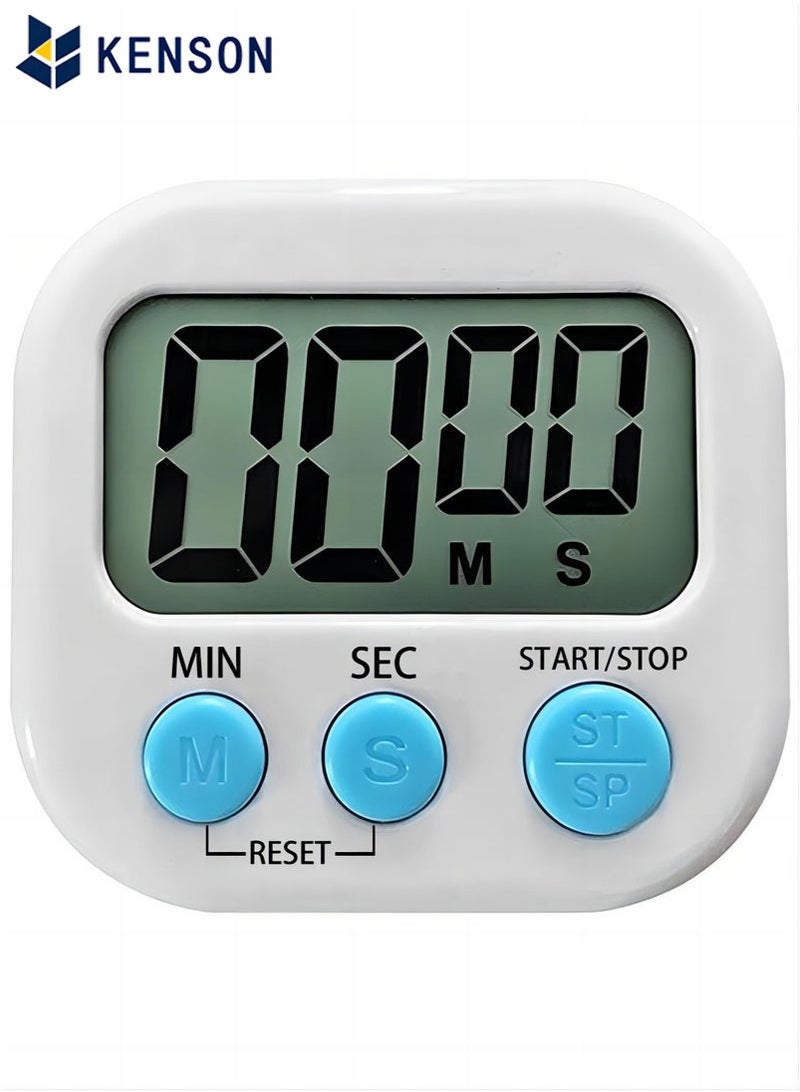 KENSON LCD Digital Kitchen Countdown Magnetic Timer White - Image 1