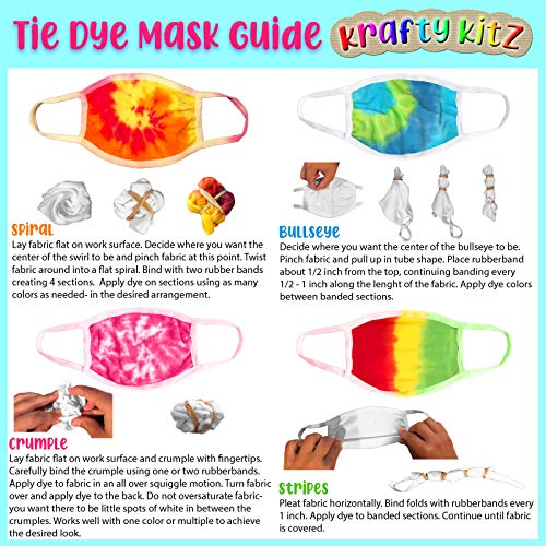 Perfect Stix Tie Dye Mask Kit - DIY Back to School Tie Dye Masks, 1 Neon Kit - Image 3