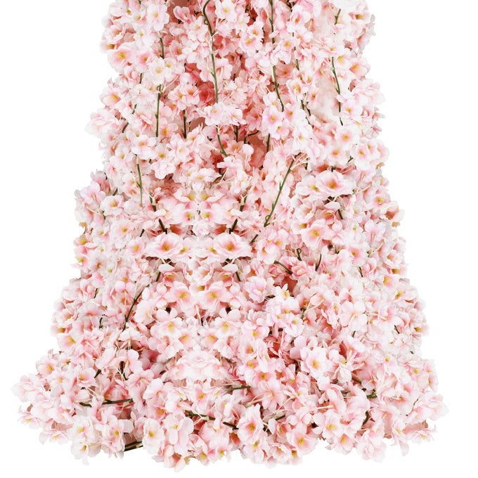 4PACK 236 FT CHERRY BLOSSOM GARLAND CHERRY BLOSSOM HANGING VINE SILK SAKURA VINES GARLAND FOR WEDDING PARTY DECOR PINK