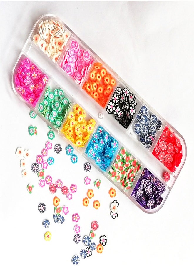 Generic - 3D Nail Art Slices Set with 24 Grids of Mixed Fruits and Flowers for DIY Manicure Accessories, Resin Craft, and Polymer Clay Projects - Image 1