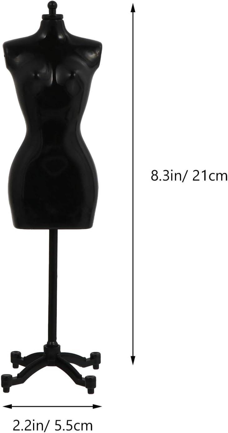 comfrt Doll Dress Form Mannequin 4pcs Doll Dress Form Cloth Gown Display Support Holder Toy Mannequin Model Stand Accessories for Doll Dresses Dollhouse Decoration (Mixed Style) Doll Body Stand - Image 4