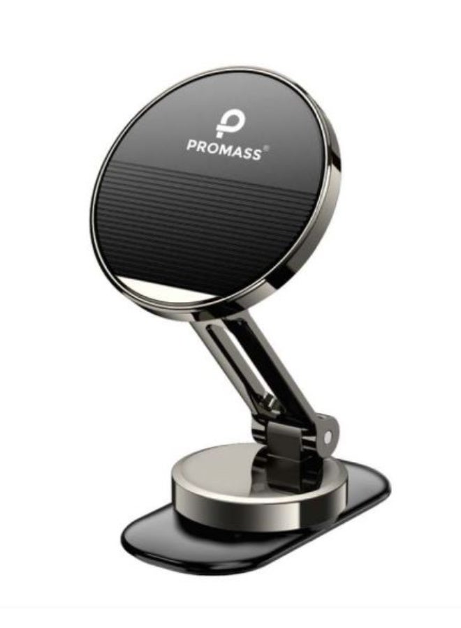 بروماس حامل جوال مغناطيسي للسيارة PROMASS PM-0636 بدوران 360 درجة وقاعدة لاصقة قوية – تصميم معدني أنيق لتثبيت الهاتف على الطبلون أو المكتب