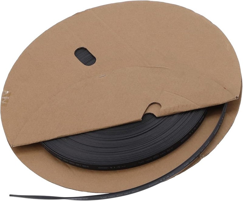 أنابيب التقلص الحراري الأسود من البولي أوليفين 100 متر مقاوم للهب للأسلاك الكهربائية وأحزمة السيارات - Image 5