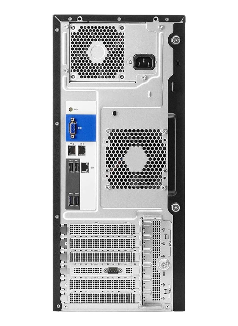 إتش بي - سيرفر HPE ProLiant ML30 البرجي، معالج Xeon E-2224 بسرعة 3.4 جيجاهرتز، ذاكرة RAM بسعة 16 جيجابايت DDR4، تخزين 1 تيرابايت SSD + 1 تيرابايت HDD، بطاقة رسومات مدمجة، نظام ويندوز 11 برو، لون أسود - Image 1