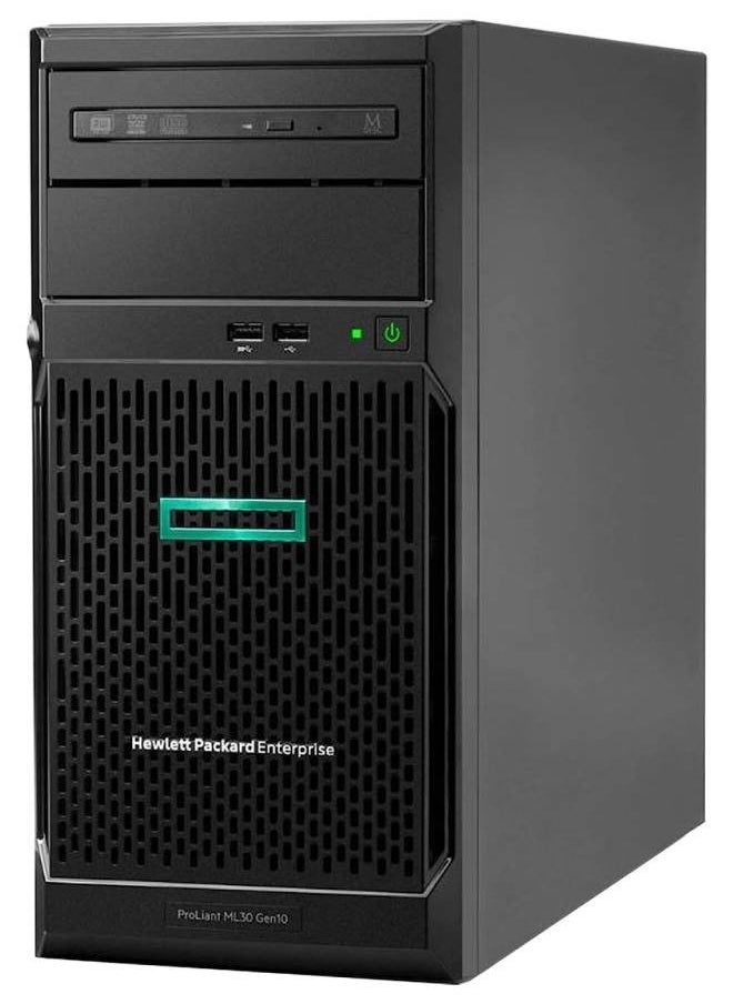 إتش بي - سيرفر HPE ProLiant ML30 البرجي، معالج Xeon E-2224 بسرعة 3.4 جيجاهرتز، ذاكرة RAM بسعة 16 جيجابايت DDR4، تخزين 1 تيرابايت SSD + 1 تيرابايت HDD، بطاقة رسومات مدمجة، نظام ويندوز 11 برو، لون أسود - Image 1