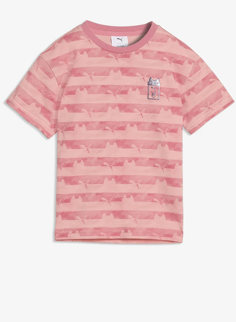 Puma Wild Pink Kids Gabby’S Dollhouse Relaxed AOP T-Shirt for Women | Best Price UAE