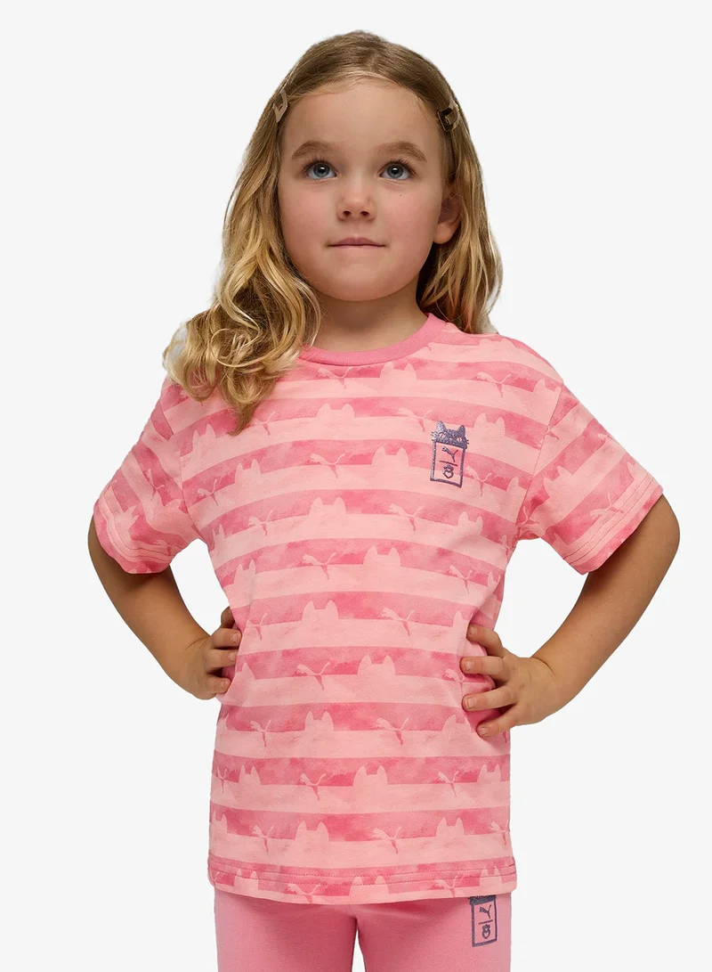 بوما تيشيرت مطبوع بالكامل بتصميم بيت الدمى غابي للأطفال