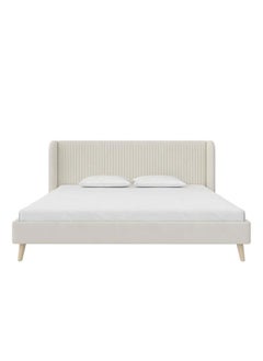 A to Z Furniture Holly Upholstered Bed 180x200cm King size Bed in Beige Color 