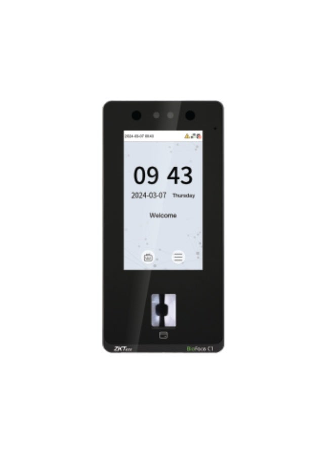 زد كيه تيكو ZKTeco BioFace C1 Multi-Biometric Access Control Terminal | Dual Facial Recognition & In-Glass Fingerprint | SIP Video Intercom | IP65 Waterproof - Image 2