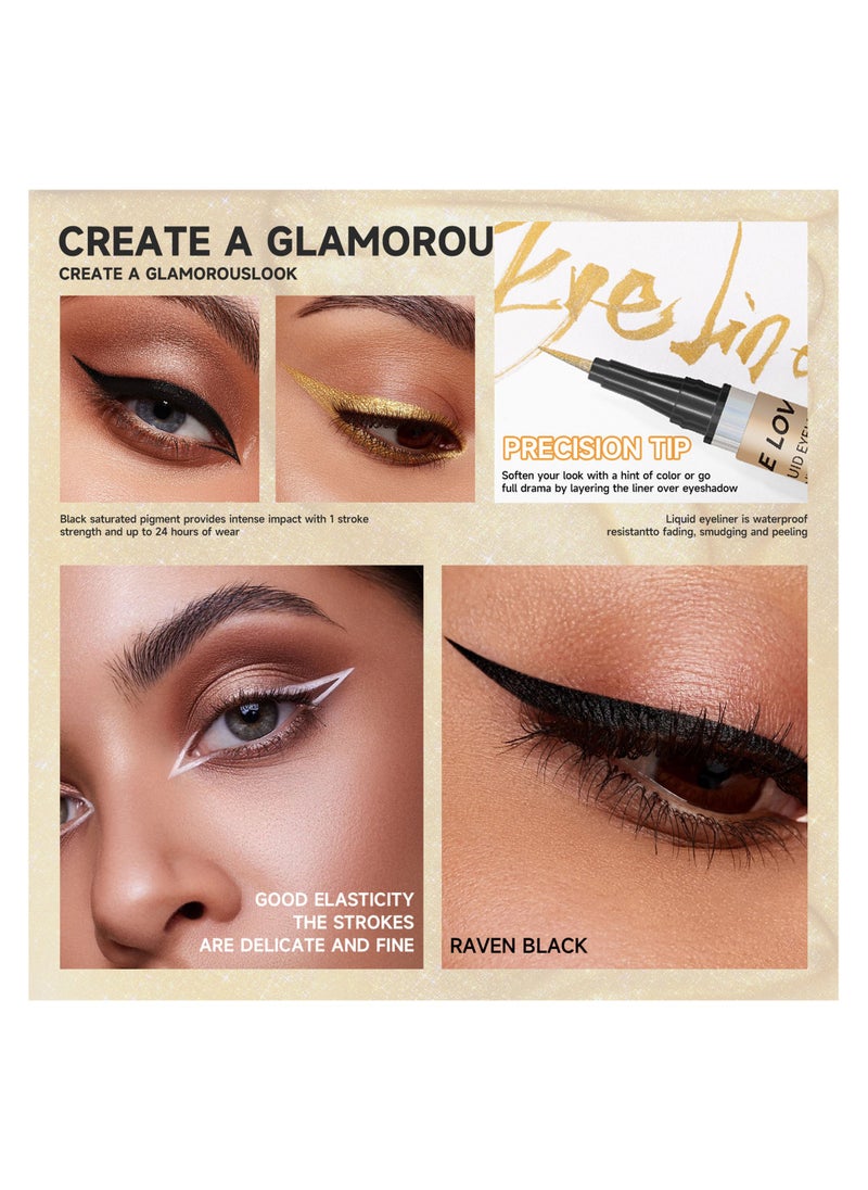 Sheloves Liquid Eyeliner Long-Wearing Sweat-And Humidity-Resistant Smudge-Proof Waterproof Ultra-Fine Multi-Functional Eyebrow Pencil & Eyeliner Multiple Use (03)  - Image 2